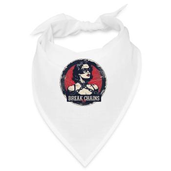 Dame: Breche die Ketten - Bandana - Weiß - Vorne