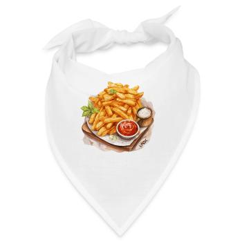 Leckere Pommes - Bandana - Weiß - Vorne