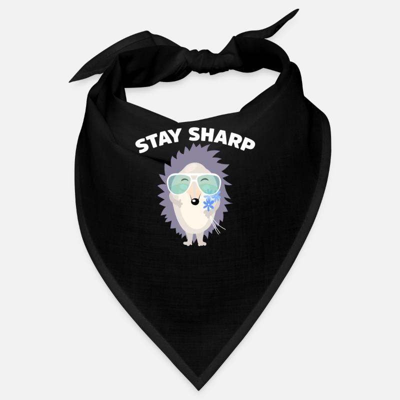 Stay Sharp Süßer Igel mit Sonnenbrille und Blume Bandana