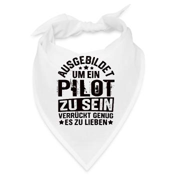Pilot Flugzeug Piloten Fliegen Flieger Flugsport - Bandana - Weiß - Vorne