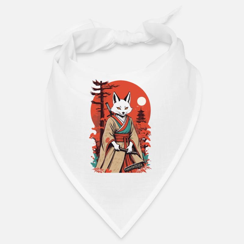 Conception de masque Kitsune japonais Samurai Fox Bandana