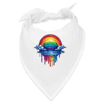 Wolken- und Regenbogen-Portal - Bandana - Weiß - Vorne