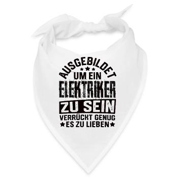 Elektriker Elektro Strom Elektrikermeister - Bandana - Weiß - Vorne