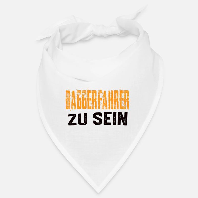 Baggerfahrer Bagger Baugeräteführer Schaufelbagger - Bandana - Weiß