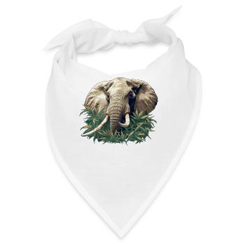 Elefanten Elefant - Bandana - Weiß - Vorne