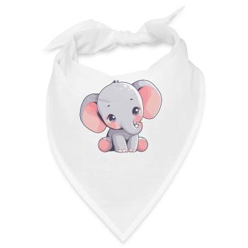 Elefanten Elefant - Bandana - Weiß - Vorne