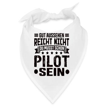 Pilot Piloten Piloten Spruch Flugzeuge Fliegen - Bandana - Weiß - Vorne