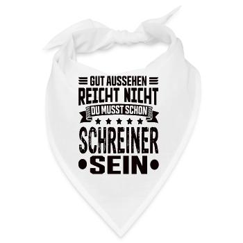 Schreiner Schreinermeister Schreinerei Schreiner - Bandana - Weiß - Vorne