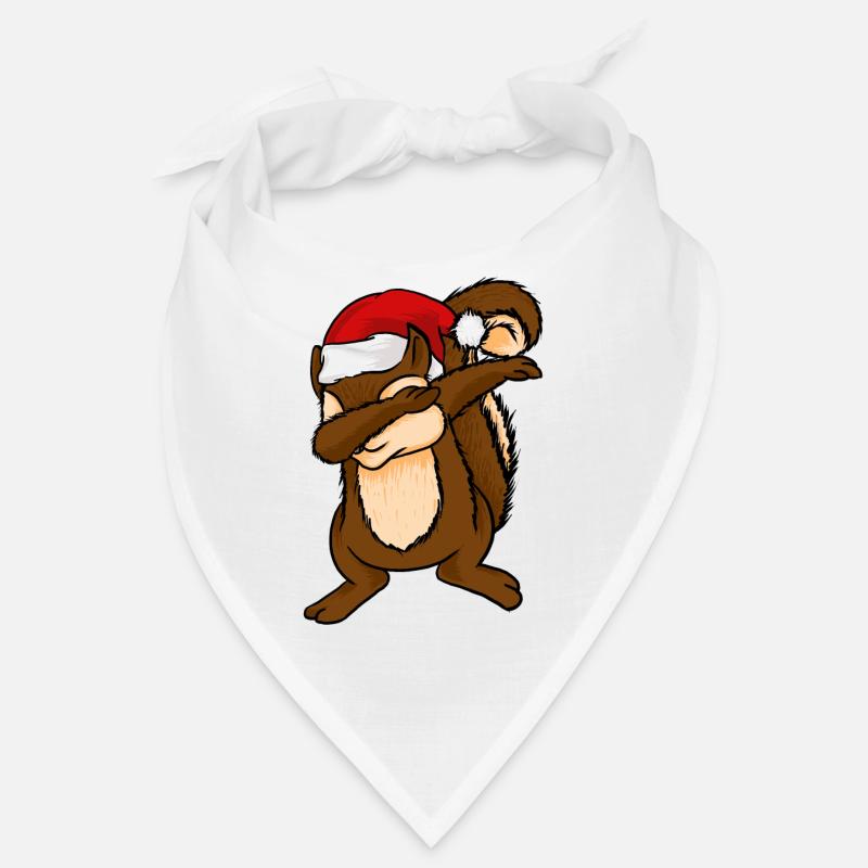 Dabbing Eichhörnchen mit Weihnachtshut Streifenhörnchen Dab Bandana