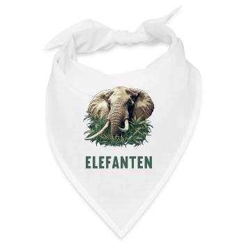 Elefanten Elefant - Bandana - Weiß - Vorne