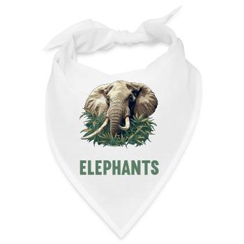 Elefanten Elefant - Bandana - Weiß - Vorne