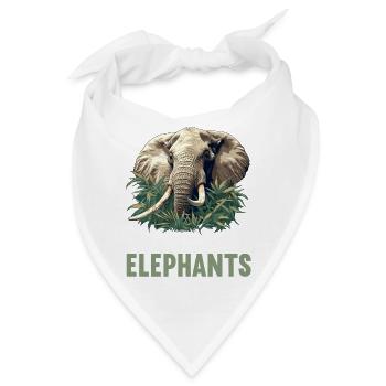 Elefanten Elefant - Bandana - Weiß - Vorne
