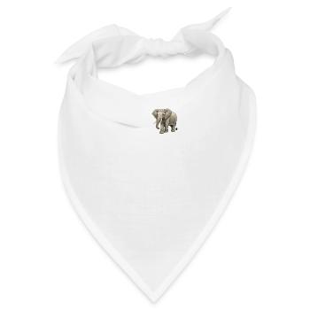 Elefanten Elefant - Bandana - Weiß - Vorne