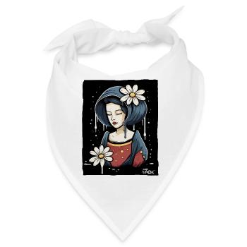 Butter-blumen-Schönheit: die weise Frau - Bandana - Weiß - Vorne
