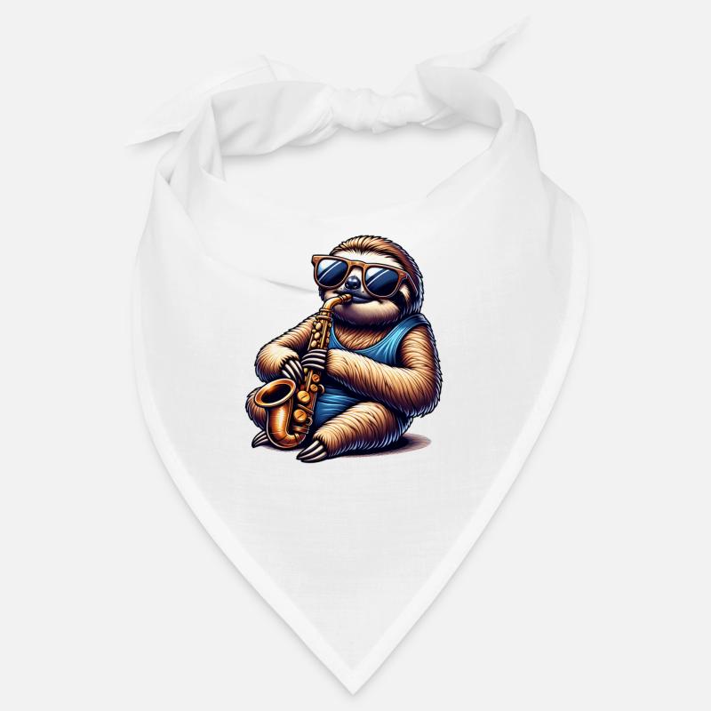 Cool Sloth Saxophonist Jazz Design Bandana