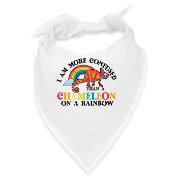 Ich Bin Verwirrter Als Ein Chamäleon - Bandana - Weiß - Vorne