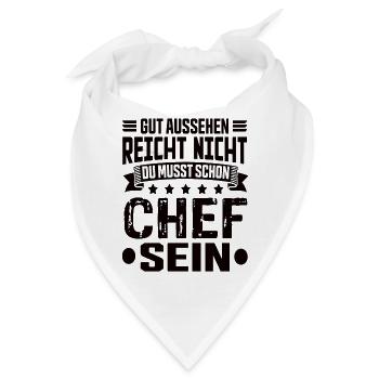 Chef Arbeit Chef Spruch Bester Chef Sprüche - Bandana - Weiß - Vorne