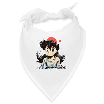 Change le monde, change the world, ändere die Welt - Bandana - Weiß - Vorne