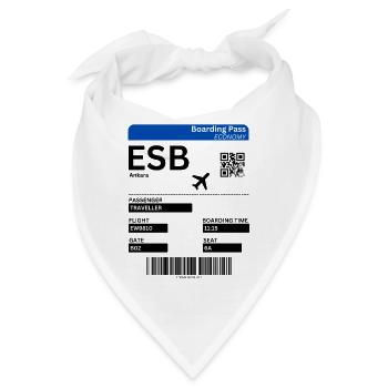 Ankara Bordticket Türkei Urlaub Idee - Bandana - Weiß - Vorne