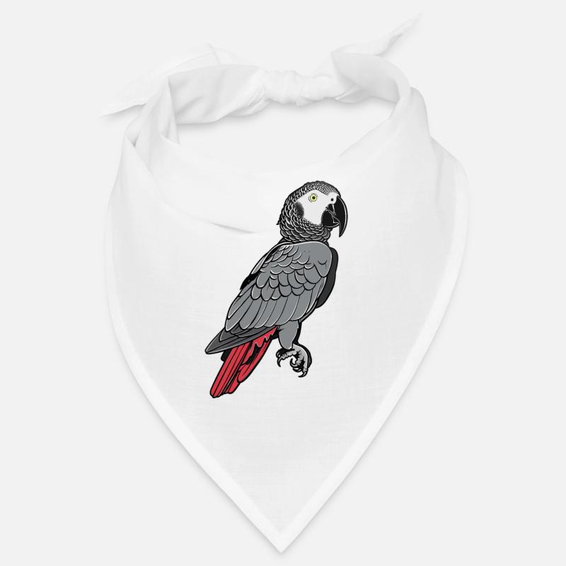 Graupapageien Graupapagei - Bandana - Weiß
