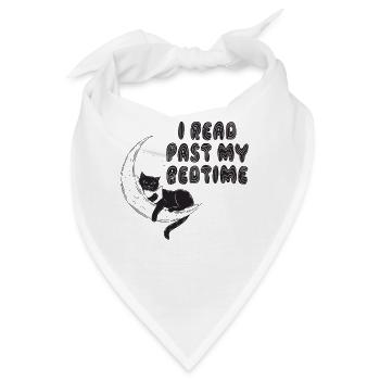 Ich Lese Nach Der Schlafenszeit Lesekatze - Bandana - Weiß - Vorne