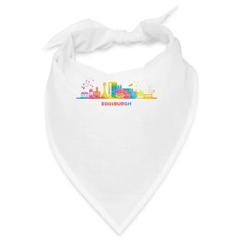 Edinburgher Skyline Stadtbild Edinburgh - Bandana - Weiß - Vorne