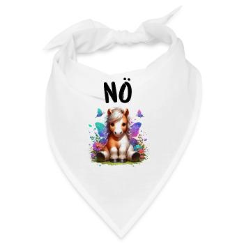 Pferd Lustiger Spruch Nö Reiter Pferdeliebhaber - Bandana - Weiß - Vorne