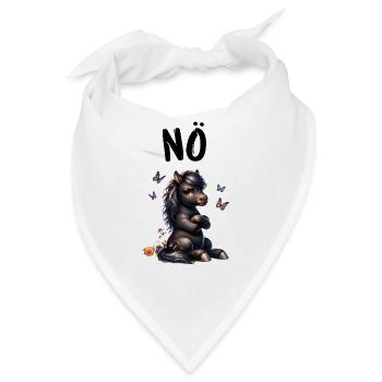 Pferd Lustiger Spruch Nö Reiter Pferdeliebhaber - Bandana - Weiß - Vorne