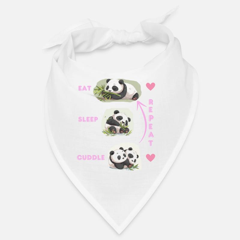 eat-sleep- cuddle- repeat - Bandana - Weiß