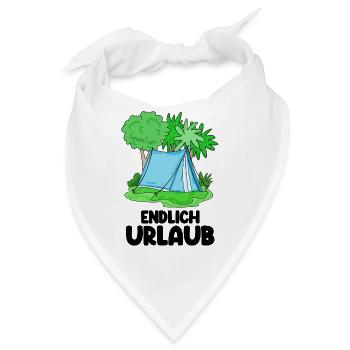 Zelt Urlaub Urlauber Zelten - Bandana - Weiß - Vorne