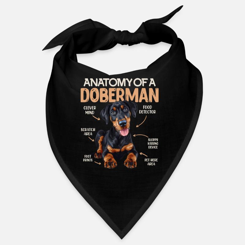 ANATOMIE EINES DOBERMANNS Lustiges Hundebesitzer Bandana