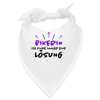 Bikerin Spruch Biker Lustiges Bikerin Geschenk - Bandana - Weiß - Vorne