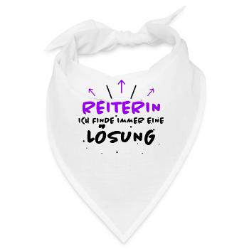 Reiterin Spruch Pferde Reiten Reiterin Geschenk - Bandana - Weiß - Vorne