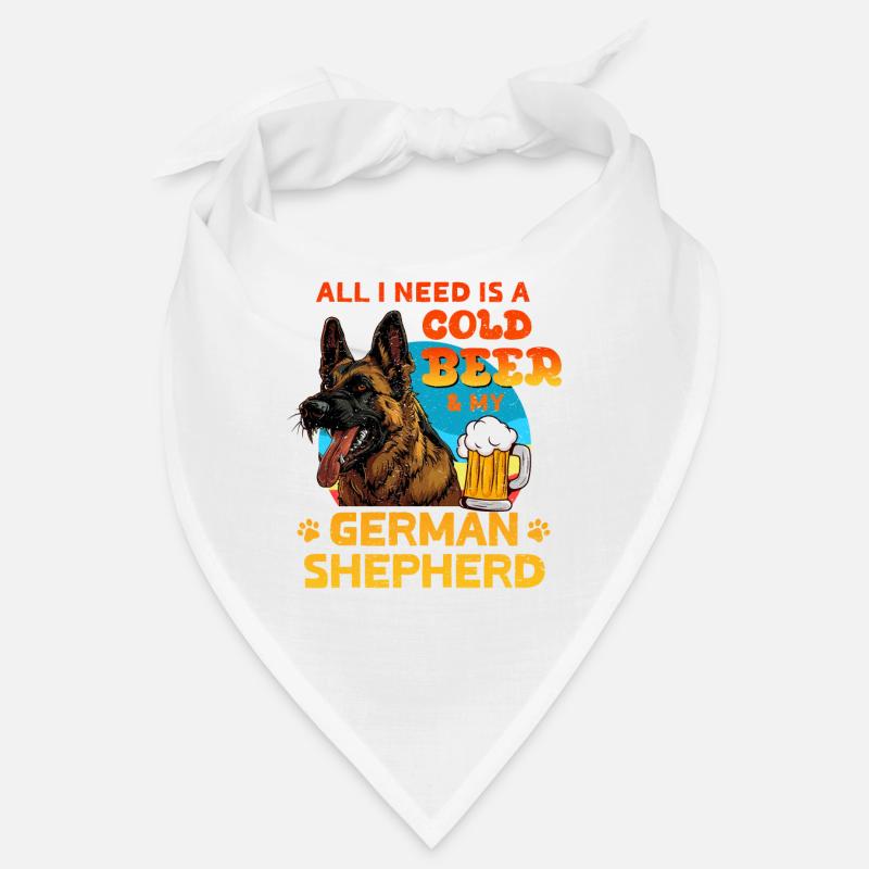 German Shepherd ALL I NEED IS COLD BEER AND Bandana