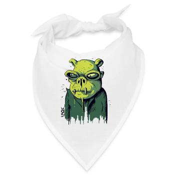 Goblin-Oger: Ich bin nur eine unbeholfene Existenz - Bandana - Weiß - Vorne