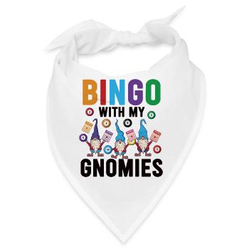 Bingo Mit Meinen Gnomies Lustiges Bingo - Bandana - Weiß - Vorne