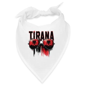 Albanien, Tirana Sonnenbrillen Design - Bandana - Weiß - Vorne