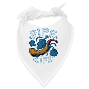 MENSCHEN, DIE PFEIFE RAUCHEN - Bandana - Weiß - Vorne