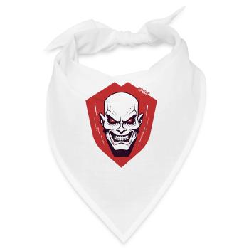 Wütend, Glücklich, Psycho: lachen eines Monster - Bandana - Weiß - Vorne