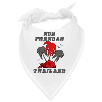 Koh Phangan Insel in Thailand Map - Bandana - Weiß - Vorne