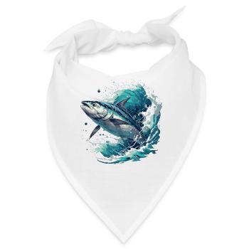 Tuna Thunfische Thunfisch - Bandana - Weiß - Vorne