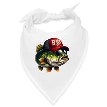 gestreifte Bass-Vibes - Bandana - Weiß - Vorne