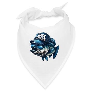 Gestreifter Barsch-Wahn - Bandana - Weiß - Vorne