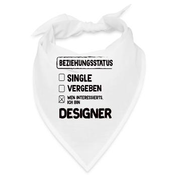 Designer Beziehungsstatus - Bandana - Weiß - Vorne