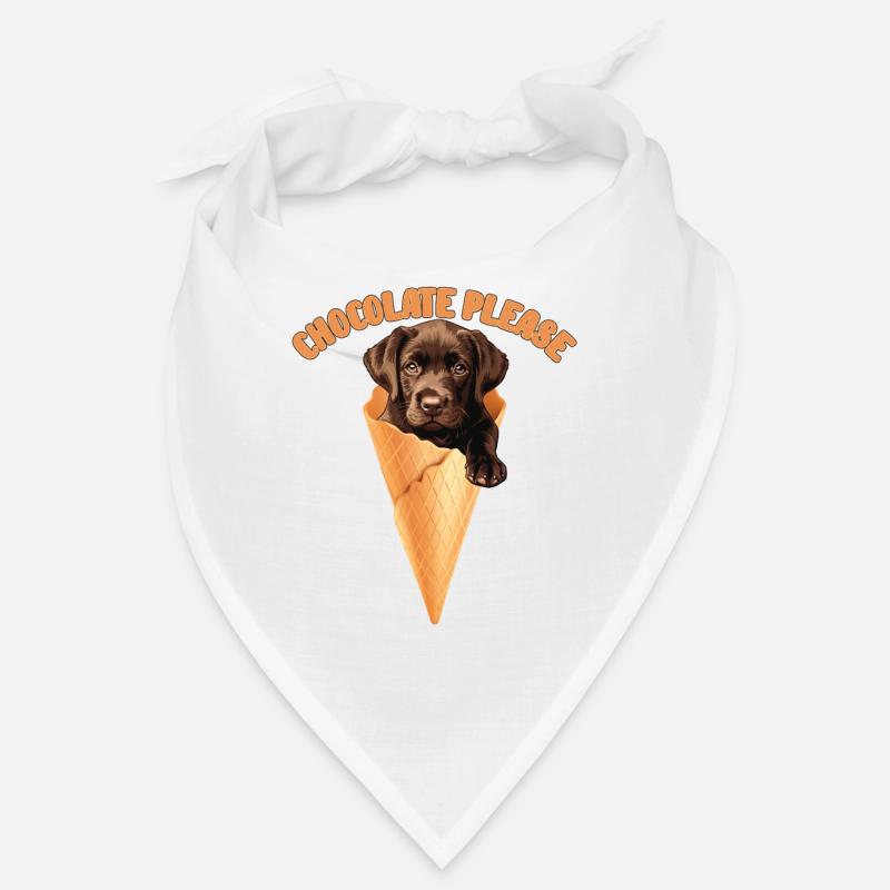 Labrador brun CHOCOLATE PLEASE Crème glacée Bandana