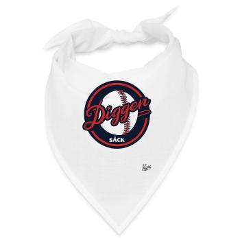 Lustig Baseball-Logo Dicker Sack: Team Diggen Säck - Bandana - Weiß - Vorne