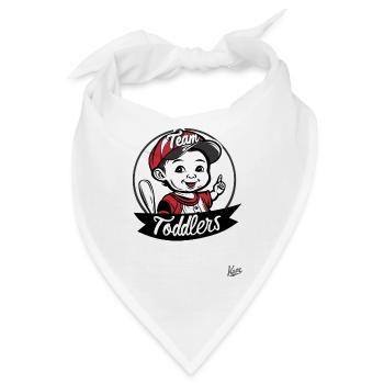 Lustiges Baseball-Logo-Team für Kleinkinder - Bandana - Weiß - Vorne