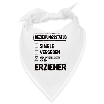 Erzieher Beziehungsstatus - Bandana - Weiß - Vorne
