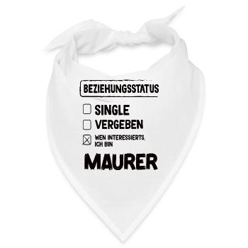 Maurer Beziehungsstatus - Bandana - Weiß - Vorne