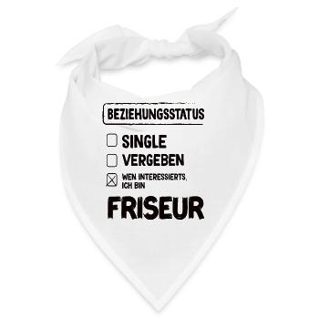 Friseur Beziehungsstatus - Bandana - Weiß - Vorne